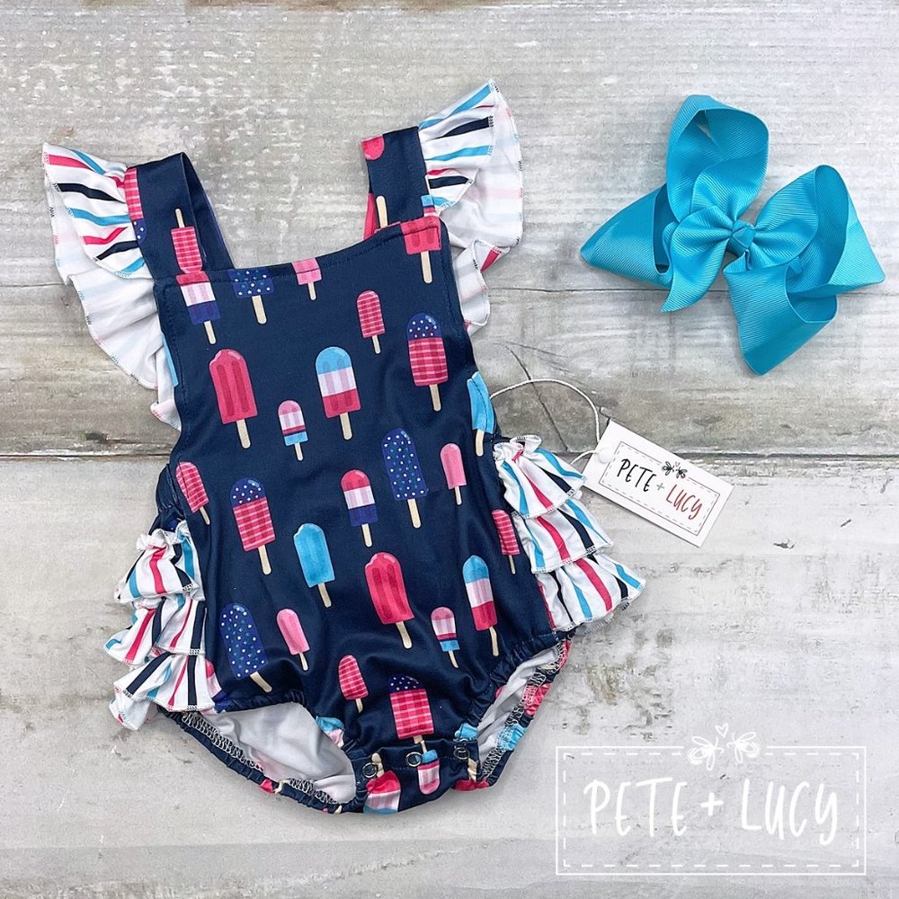 Patriotic Popsicles Infant Romper